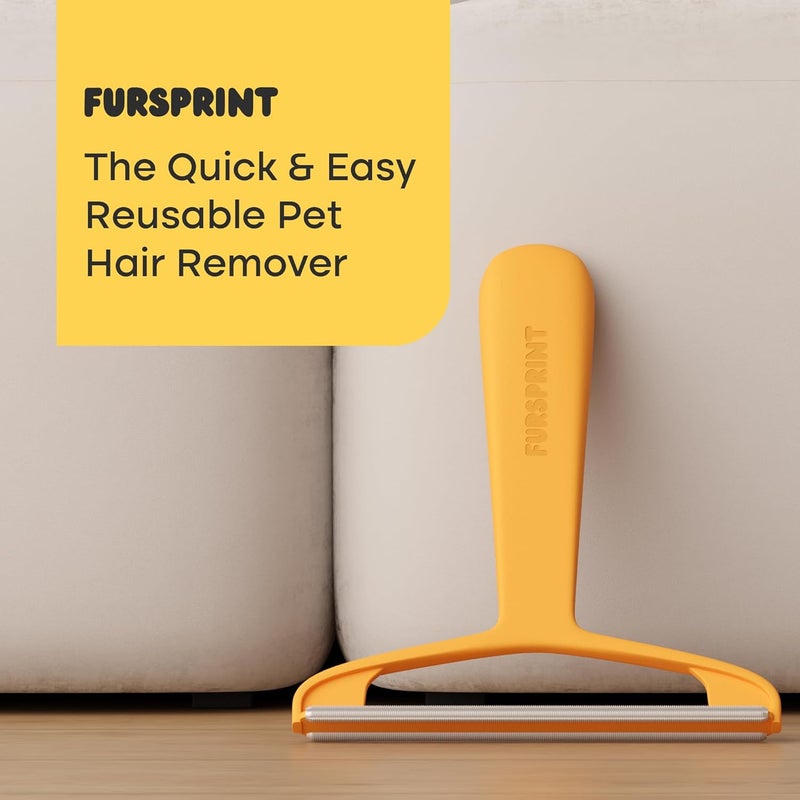 Fursprint Pro Pet Hair Removal Tool – Dog & Cat Hair Scraper for Carpet, Couch, and Car – Reusable Carpet Hair Removal Tool & Fur Scraper for Upholstery, Rugs, Furniture, and Car Interiors - Image 2